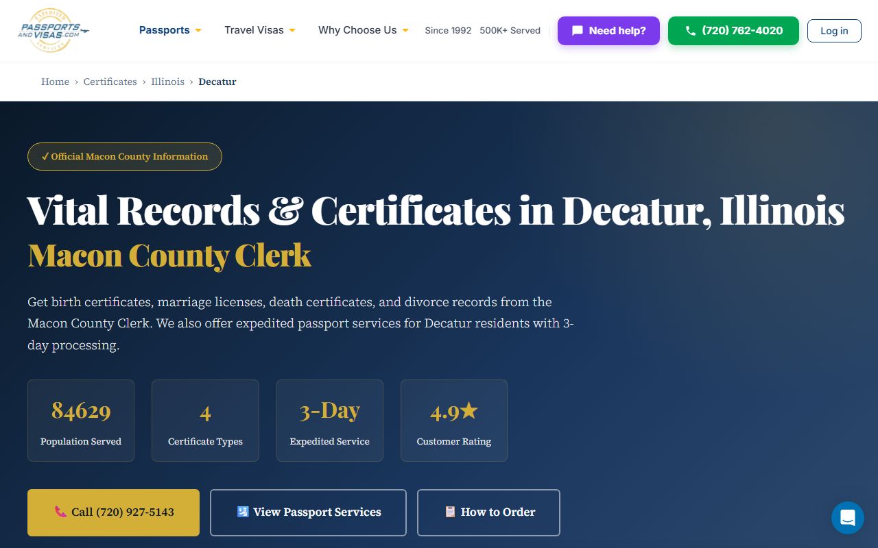 Decatur Illinois death certificate guide for official and legal uses