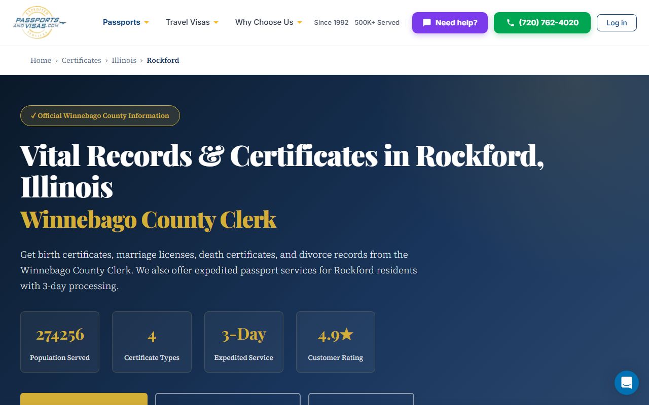 Rockford Illinois death certificate guide for various uses