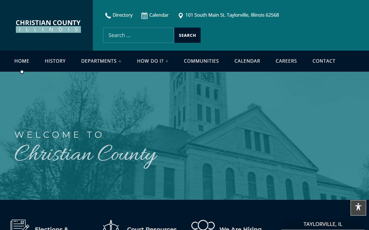Christian County Illinois official website for death records and vital records