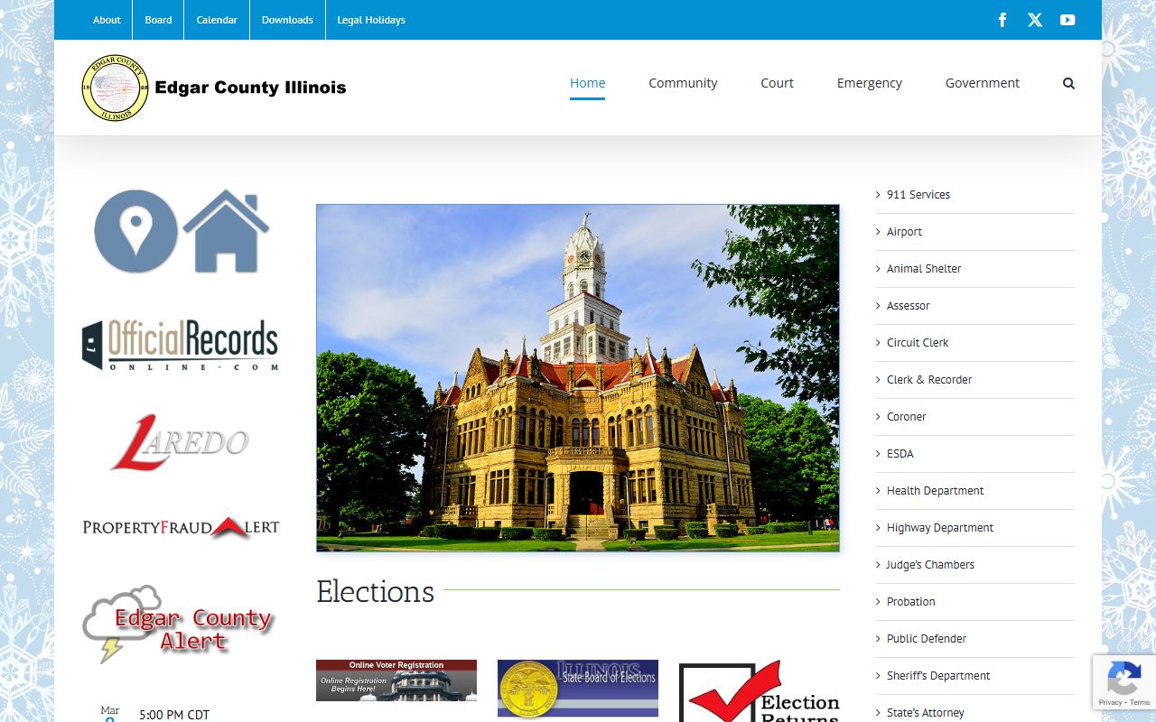 Edgar County Illinois official website for death records and vital records requests