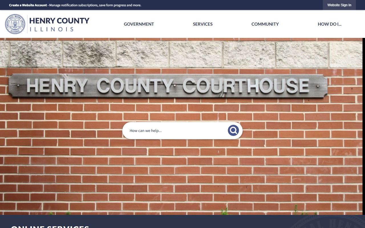 Henry County Illinois official website for death records and vital records
