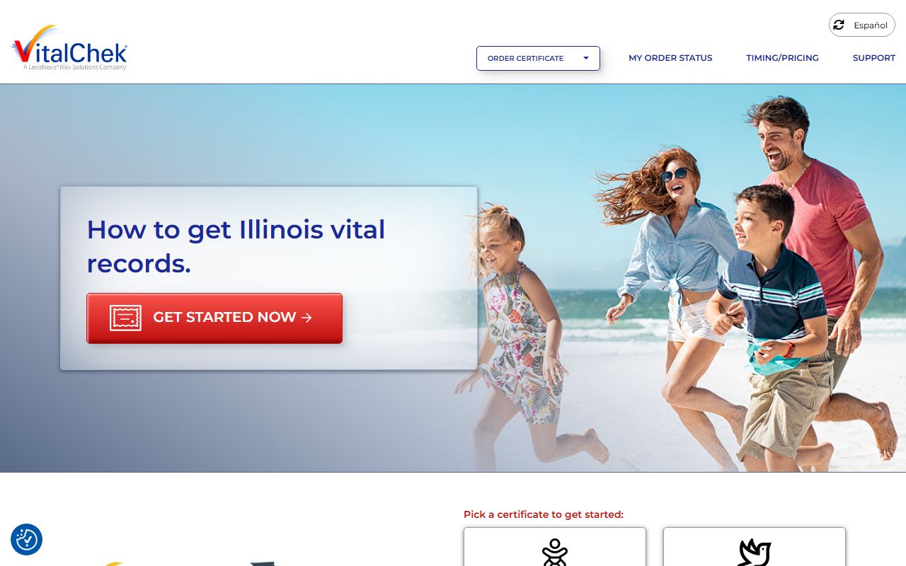 VitalChek Illinois vital records ordering portal for Macoupin County death certificates